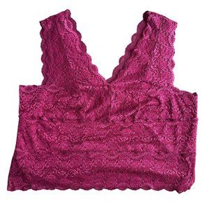 George Womens Lace Babydoll Top 26W Empire Waist Scalloped Stretch‎ Y2K Vintage